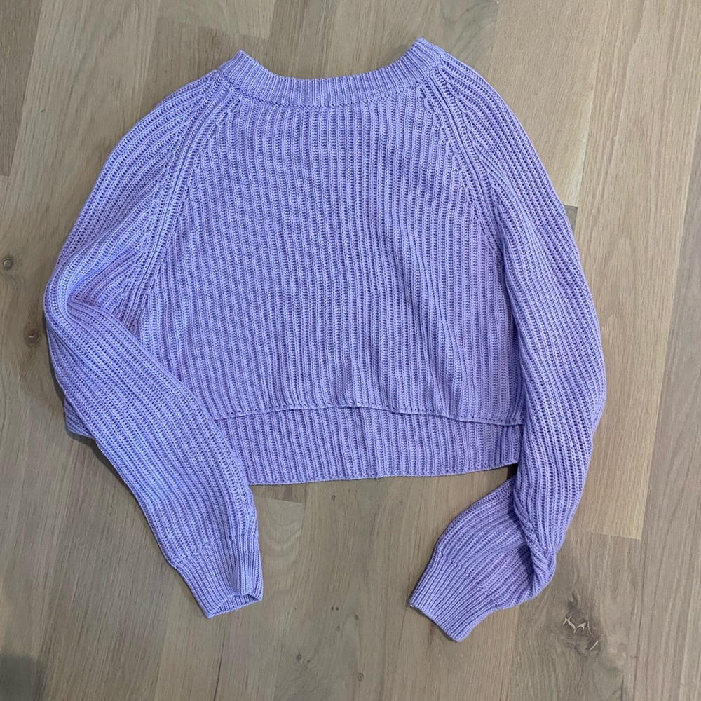 Purple cropped sweater